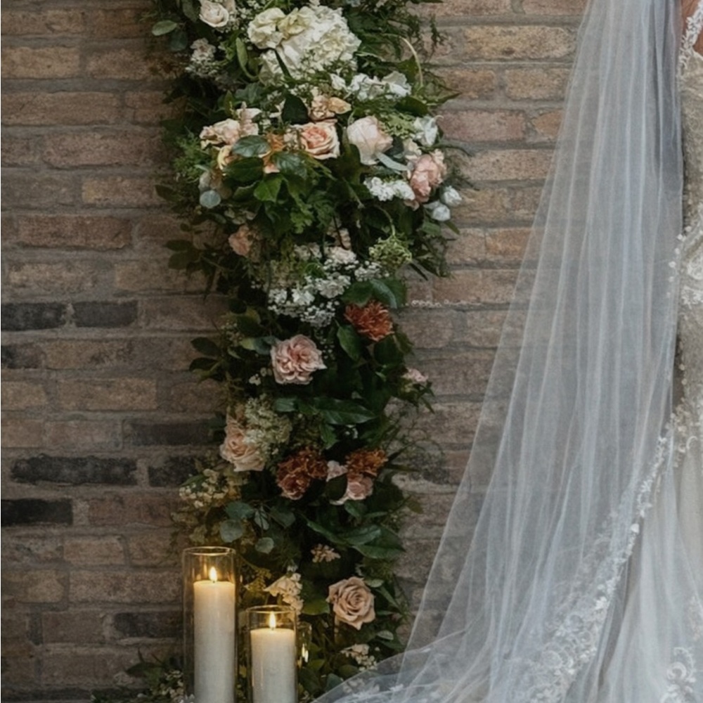 Cathedral length tulle wedding veil
